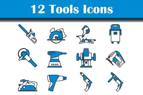 Tools Icon Set Stock Illustration