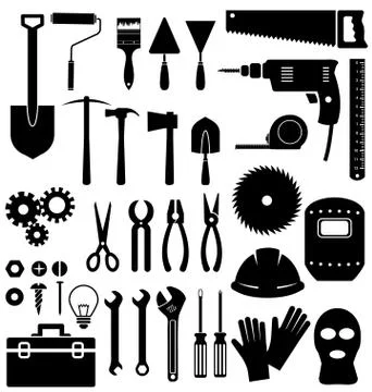 Tools icon on white background Stock Illustration