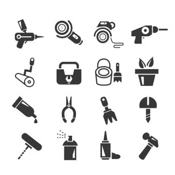 Tools icons Stock Illustration