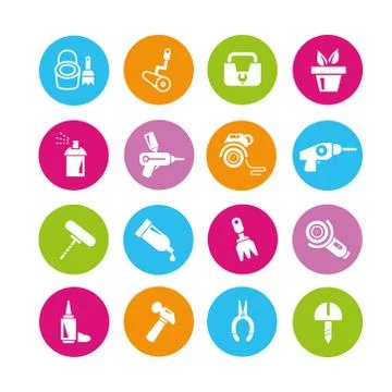 Tools icons Stock Illustration