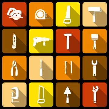 Tools icons set Stock Illustration