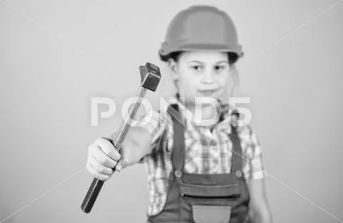 Tools to improve yourself. Child care development. Future profession. Builder Stock Photos