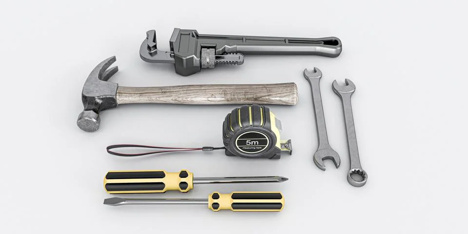 Tools isolated on white background 스톡 일러스트