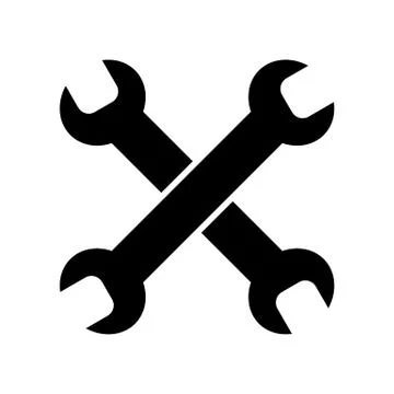 Tools isolated on white background vector icon. Spanners to repair. Linear solid Illustrazione stock