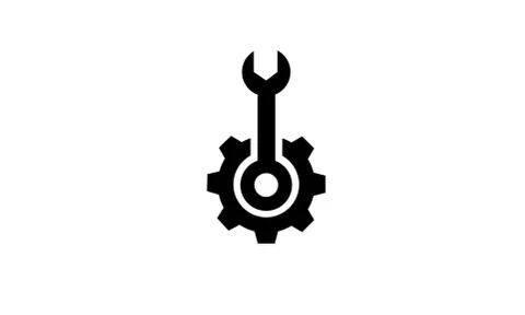 Tools kit with gear logo design modern Stock-Illustration