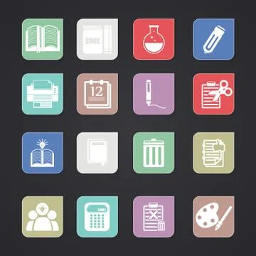 Tools learning  icon Stock Illustration
