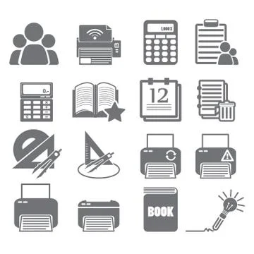 Tools learning  icon set 4 Stock-Illustration
