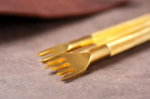 Tools for leather working Foto stock