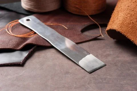 Tools for leather working Stock Photos