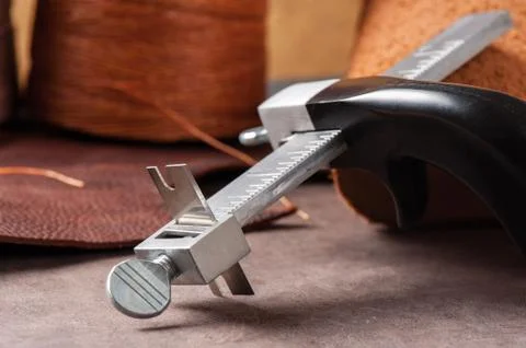 Tools for leather working Stock Photos