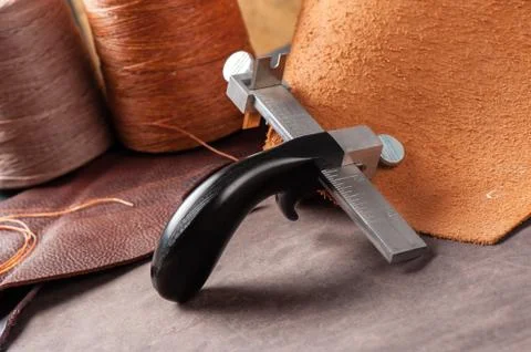 Tools for leather working Foto stock