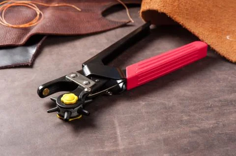 Tools for leather working Stock Photos