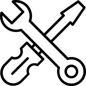 Tools Line Icon Design Stock Illustration
