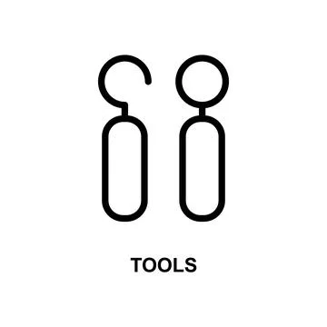Tools line icon. Element of treatment icon for mobile concept and web apps. Thin Illustrazione stock