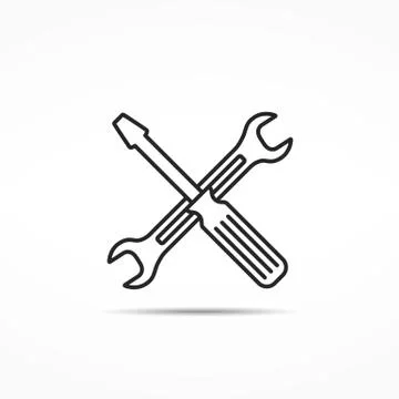 Tools Line Icon Stock Illustration