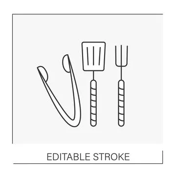 Tools line icon Illustrazione stock