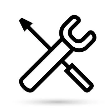 Tools linear flat icon Stock Illustration