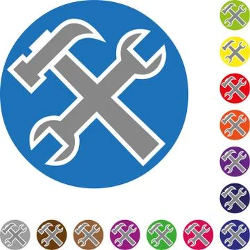 Tools, locksmith, mechanic, logo Stock Illustration