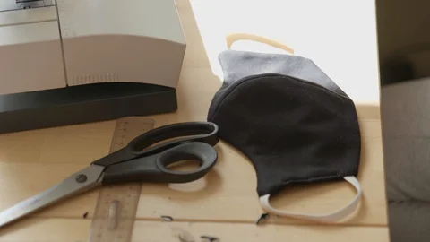 Tools for making diy mask at home Stock Footage 127931779