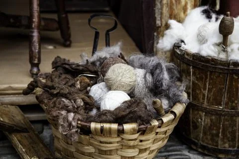 Tools for making wool Stock Photos