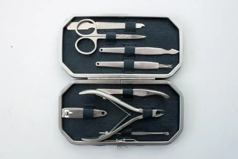 Tools of a manicure set Stock Photos