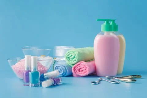 Tools of a manicure set Stock Photos