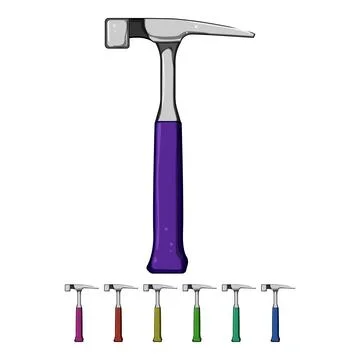 Tools masons hammer cartoon vector graphic Stock Illustration