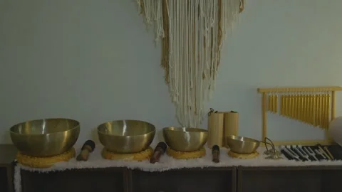 Tools for massage and healing practices on the table Stock Footage 277785106