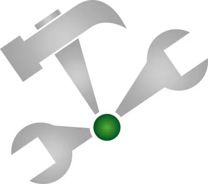 Tools, mechanics and tools logo Stock Illustration