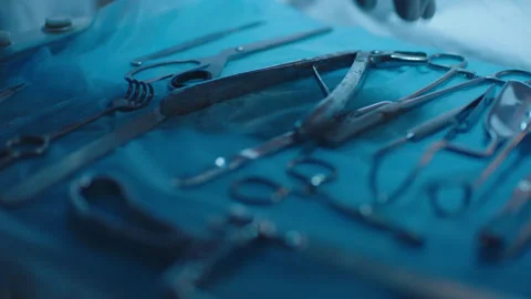 Tools that morticians use at work Stock Footage 283144544
