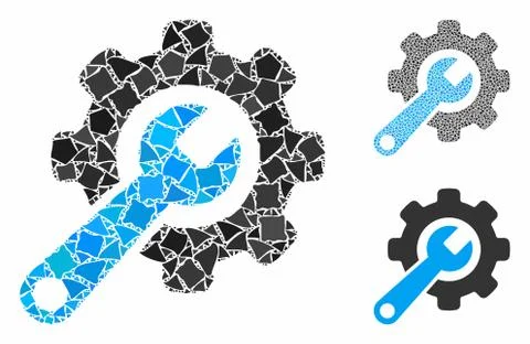 Tools Mosaic Icon of Ragged Elements Stock Illustration
