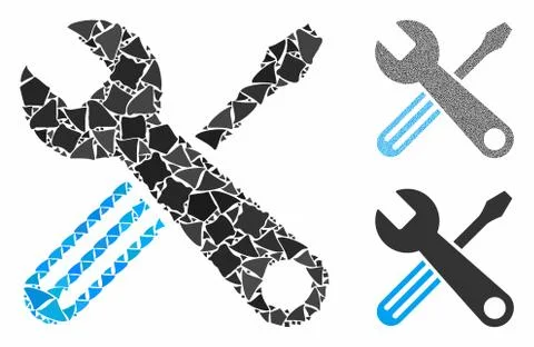 Tools Mosaic Icon of Tuberous Elements Stockillustratie
