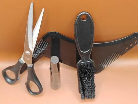 Tools needed for hair cutting Stock Photos