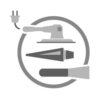 Tools needed for painting door Stock Illustration