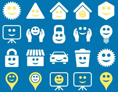 Tools, options, smiles, objects icons イラスト素材