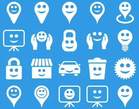 Tools, options, smiles, objects icons イラスト素材
