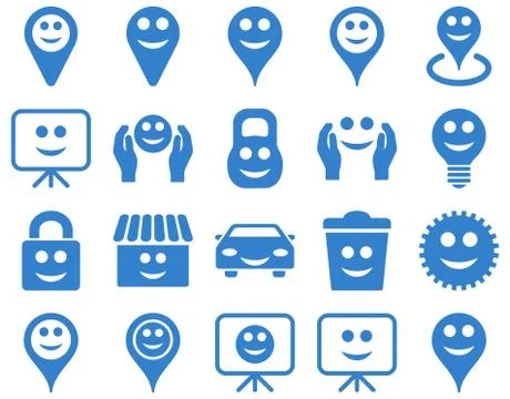 Tools, options, smiles, objects icons 스톡 일러스트