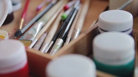 Tools for the painter Stock Footage 129899798