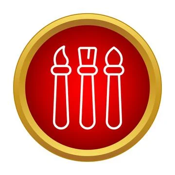 Tools for painting and creating art icon Stock Illustration