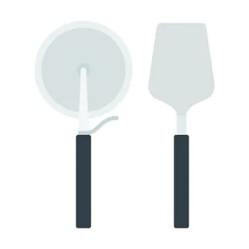 Tools for pizza vector flat isolated Stock Illustration