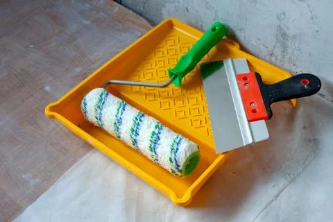 Tools for plastering walls. Stock Photos