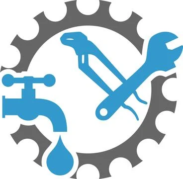 Tools, Plumber, Installer, Icon, Logo Stock Illustration