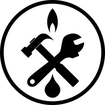 Tools, plumber, installer, logo, icon Stock Illustration