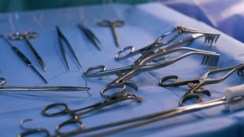  tools prepared for the operation.  Stock Footage 250575991