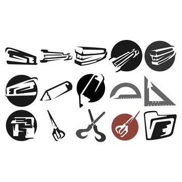 Tools for productive everyday workplace Иллюстрация