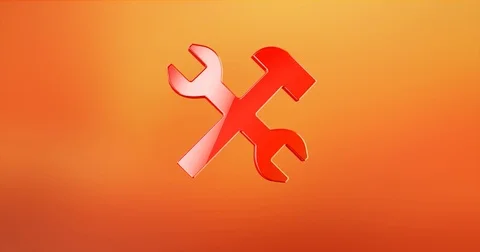Tools Red 3d Icon Stock Footage 71162502