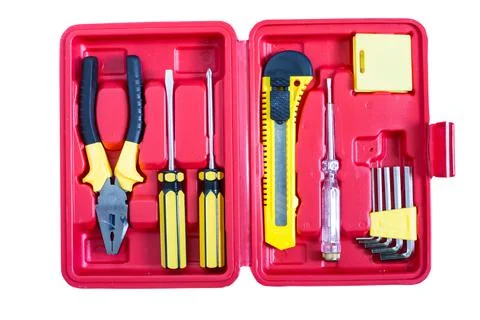 Tools in the red box Stock Photos