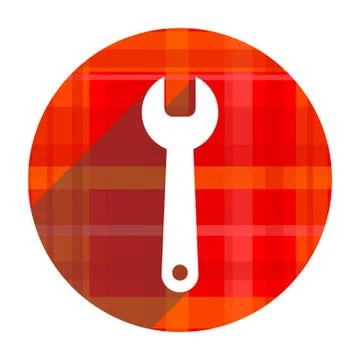 Tools red flat icon isolated. Stock-Illustration
