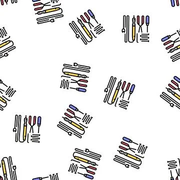 Tools for repair electronics vector seamless pattern Stock Illustration