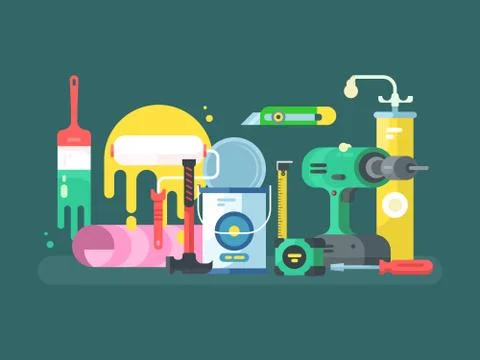 Tools for repair Stock Illustration
